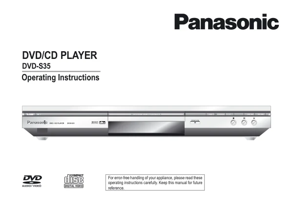 Cover of the Panasonic DVD-S35 UK operating instructions