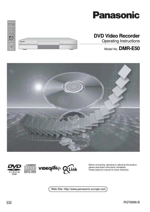 Cover of the Panasonic DMR-E50 UK operating instructions