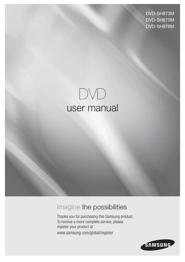 Cover of the Samsung DVD-SH875M UK operating instructions