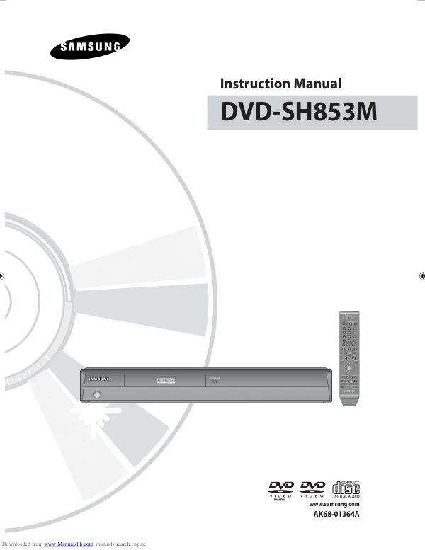 Cover of the Samsung DVD-SH853M UK operating instructions