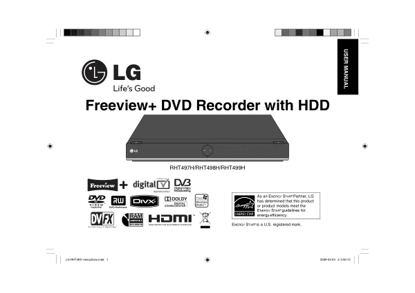 Cover of the LG RHT497H UK operating instructions