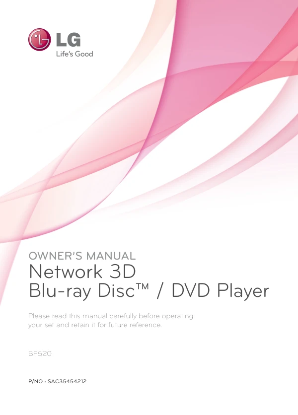 Cover of the LG BP520 UK operating instructions