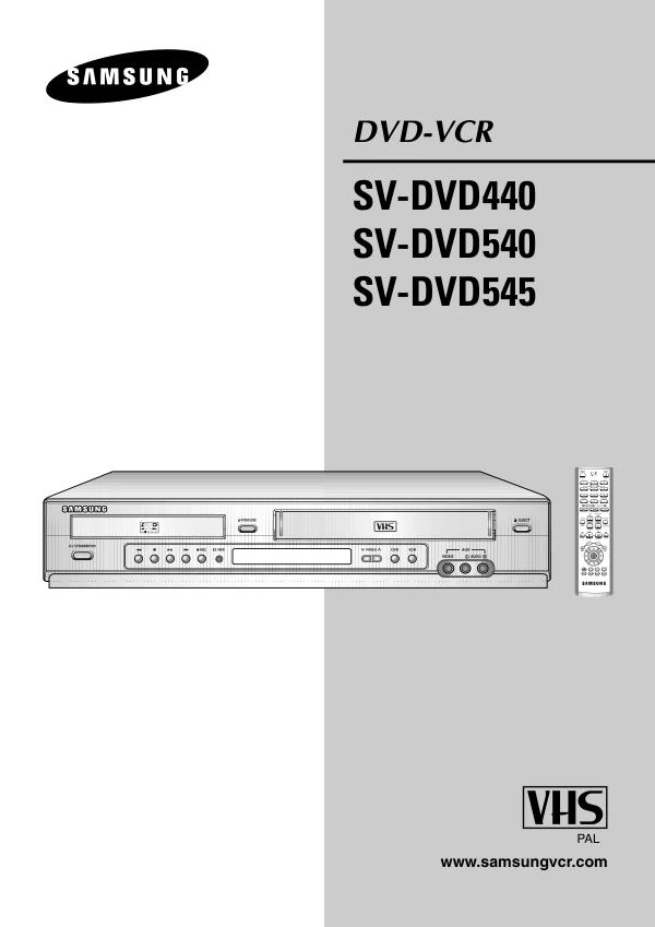 Cover of the Samsung SV-DVD440 UK operating instructions