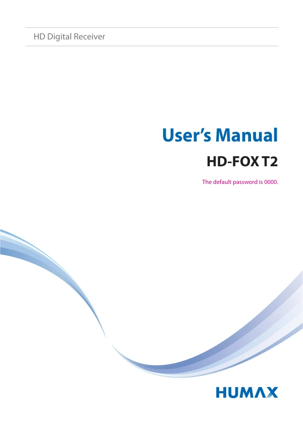 Cover of the Humax HD-FOX T2 UK operating instructions