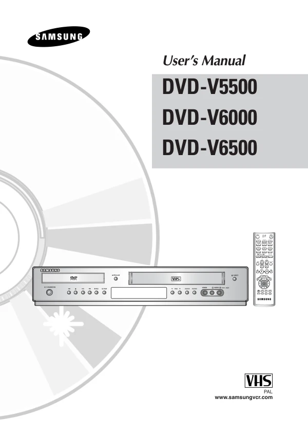 Cover of the Samsung DVD-V6000 UK operating instructions