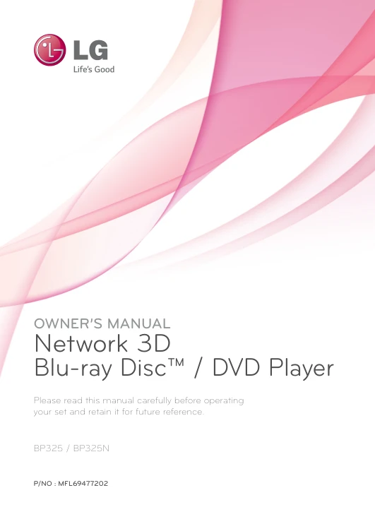 Cover of the LG BP325 UK operating instructions