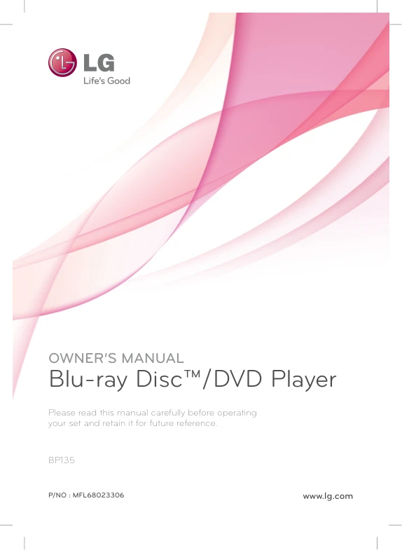 Cover of the LG BP135 UK operating instructions