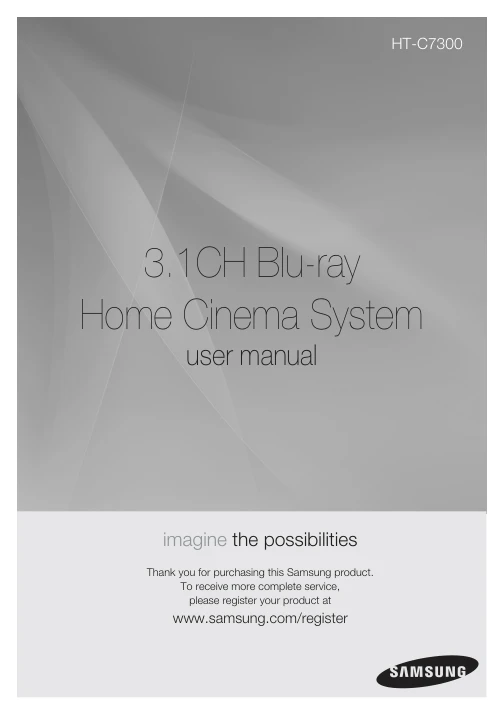 Cover of the Samsung HT-C7300 UK operating instructions