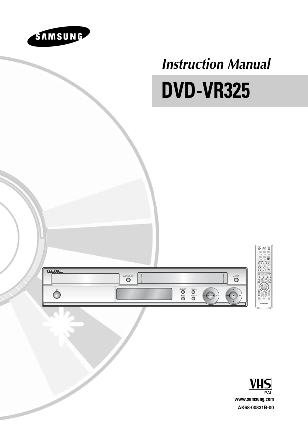 Cover of the Samsung DVD-VR325 UK operating instructions