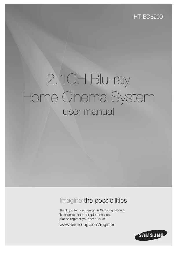 Cover of the Samsung HT-BD8200 UK operating instructions