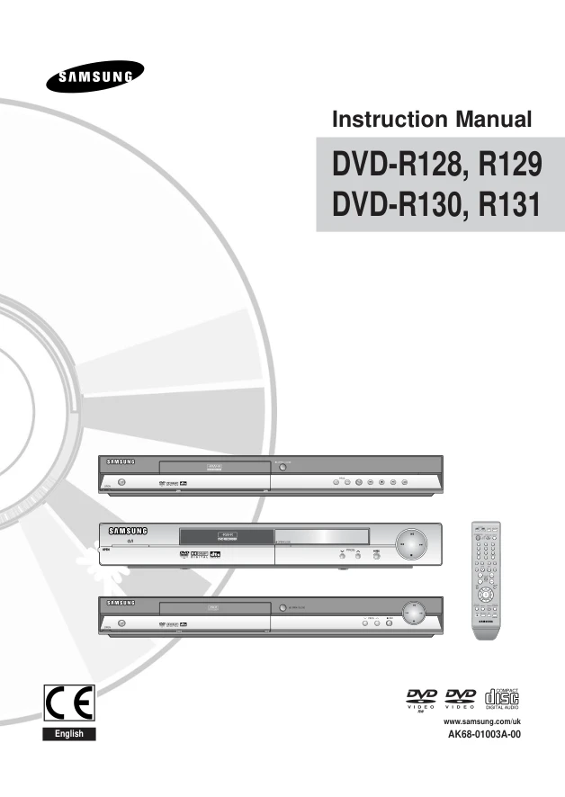 Cover of the Samsung DVD-R130 UK operating instructions