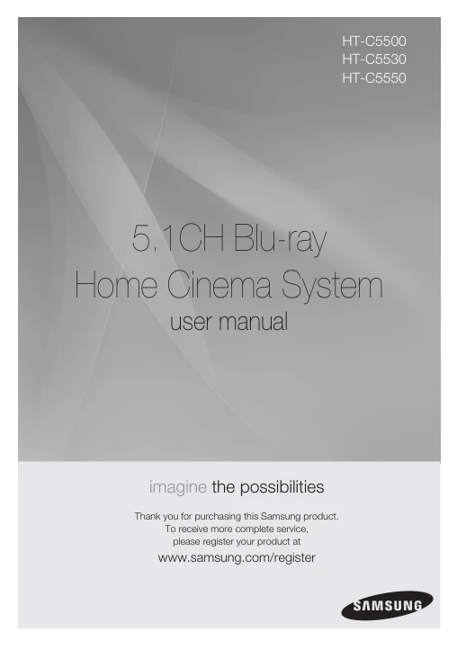 Cover of the Samsung HT-C5550 UK operating instructions