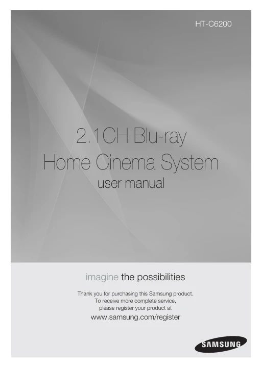 Cover of the Samsung HT-C6200 UK operating instructions