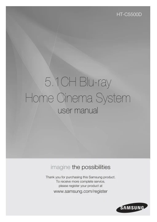 Cover of the Samsung HT-C5500D UK operating instructions