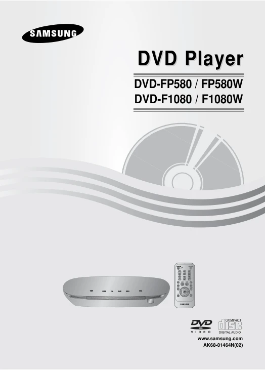 Cover of the Samsung DVD-F1080 UK operating instructions
