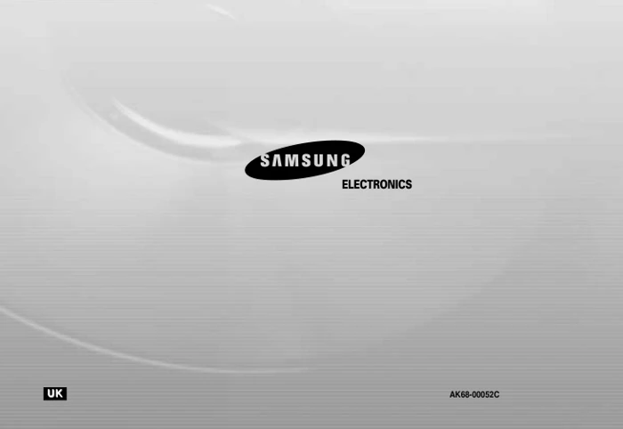 Cover of the Samsung DVD-L100W UK operating instructions