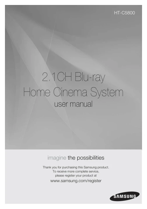 Cover of the Samsung HT-C5800 UK operating instructions