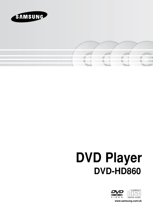 Cover of the Samsung DVD-HD860 UK operating instructions