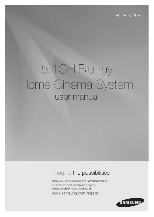 Cover of the Samsung HT-BD7255 UK operating instructions