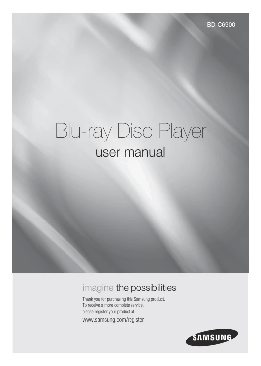 Cover of the Samsung BD-C6900 UK operating instructions