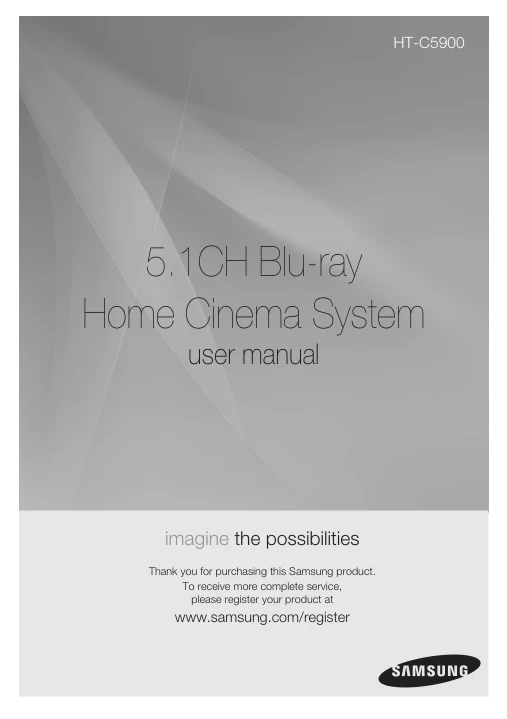 Cover of the Samsung HT-C5900 UK operating instructions