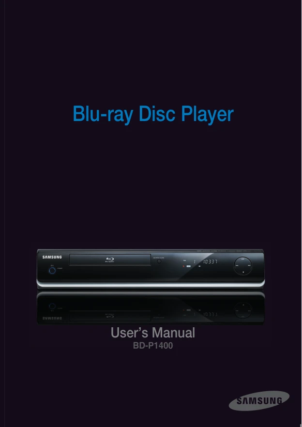 Cover of the Samsung BD-P1400 UK operating instructions