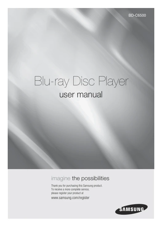 Cover of the Samsung BD-C6500 UK operating instructions